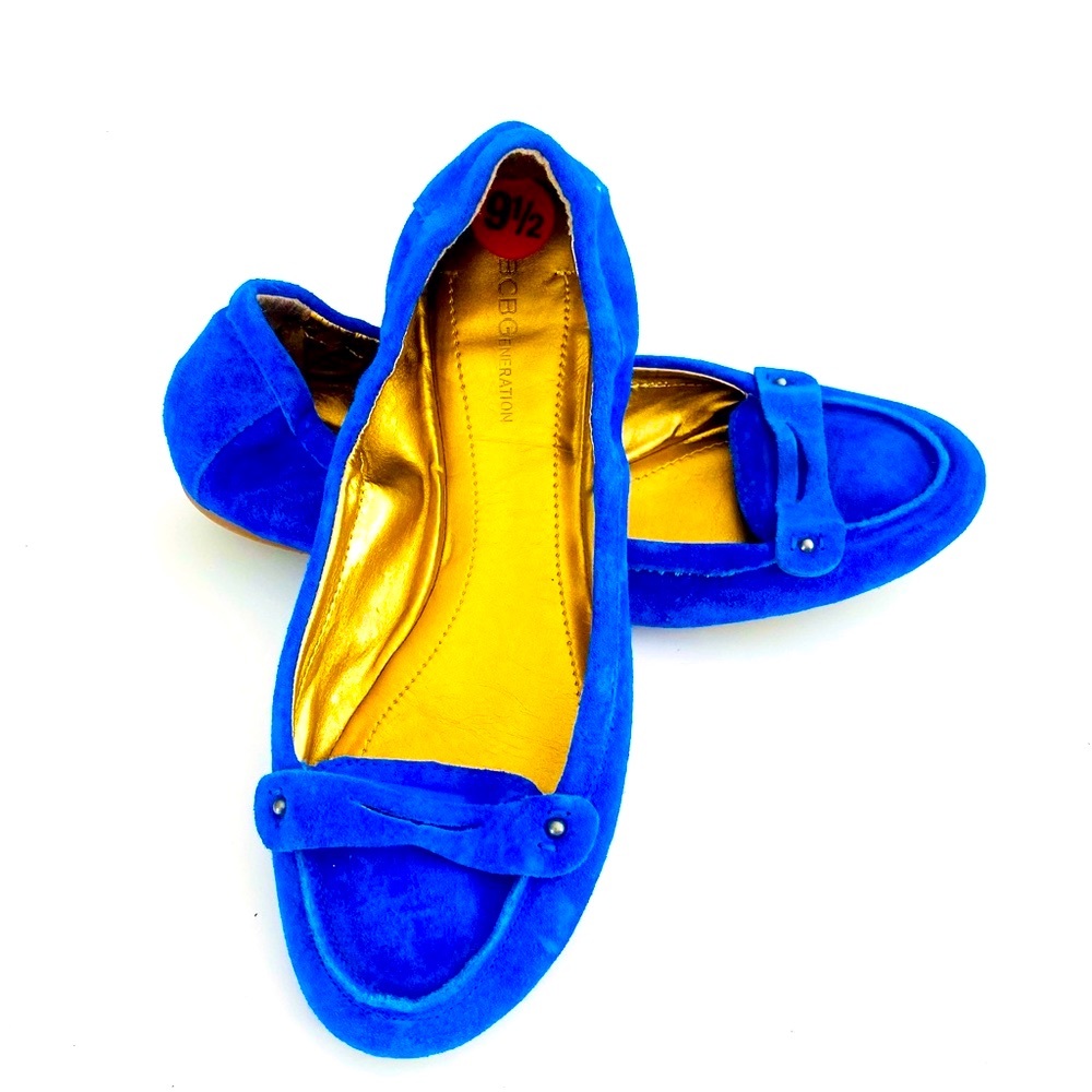 Blue Suede Flats - Like New